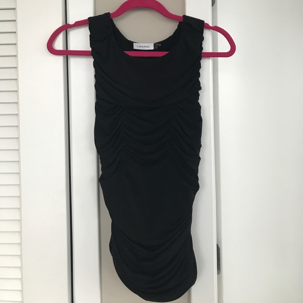 Calvin Klein side zip slinky top